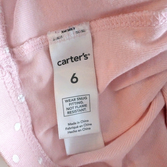 Carter's Girls Pink Ballerina Kids Pajamas COTTON Size 6 - Picture 6 of 8